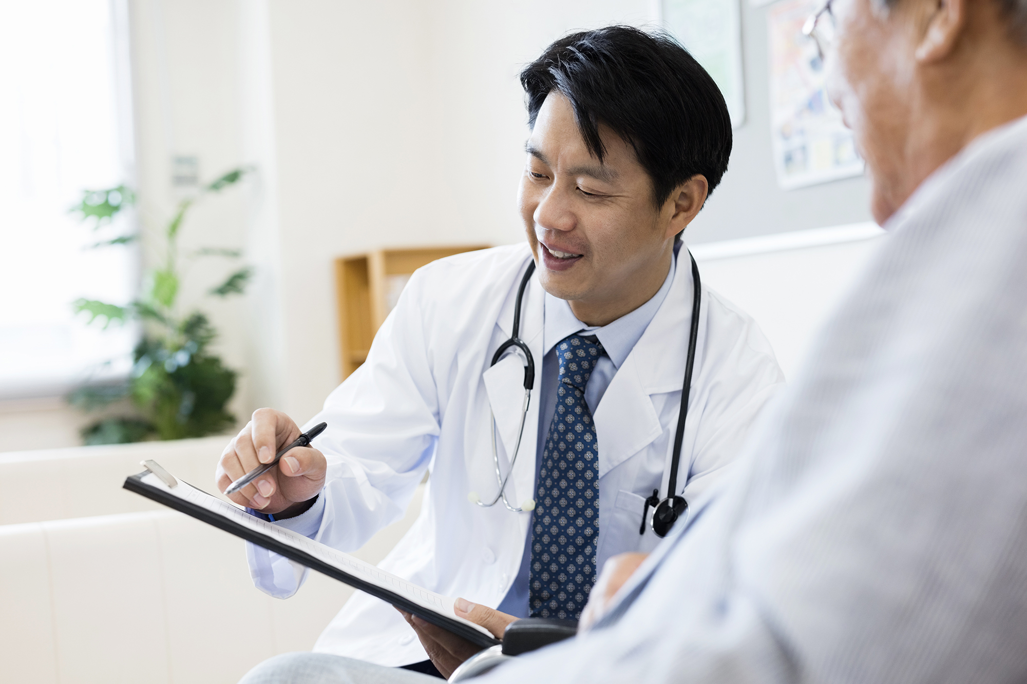 Photo of a doctor meeting with a patient